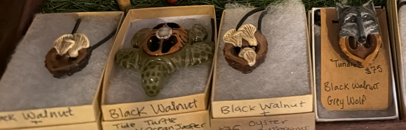 Walnut pendants by Stone Grown