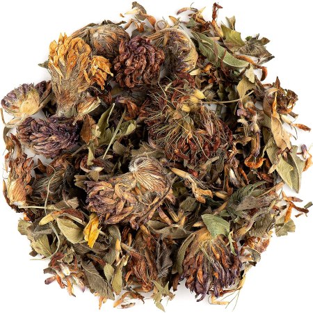 Organic Red Clover Leaf and Blossoms
